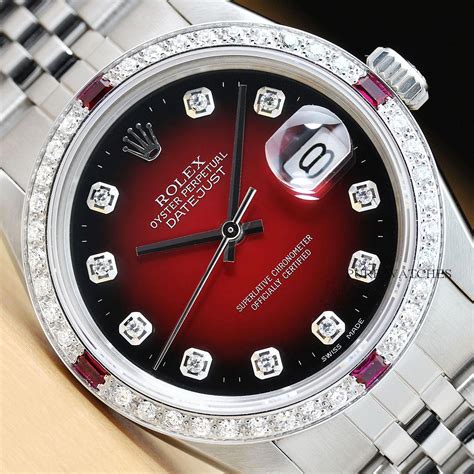 gold rolex datejust ruby|Rolex Datejust full gold.